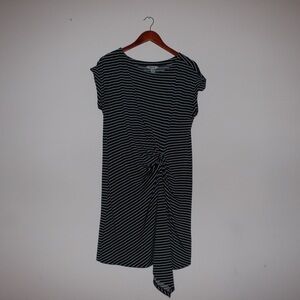 Kenneth Cole Reaction Black & White Striped Dress Women’s Medium Summer Dress